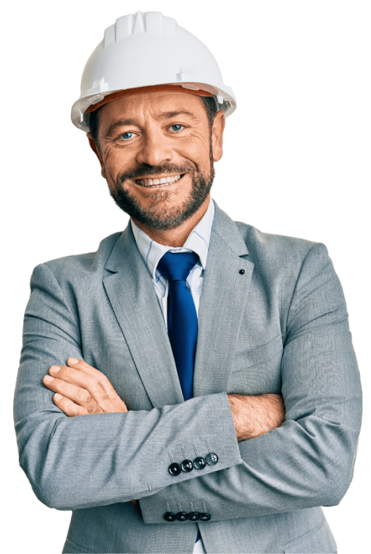 Deltec-Energy-Solutions-Business-Man-Suit-wearing-hardhat-Arms-crossed-Smiling
