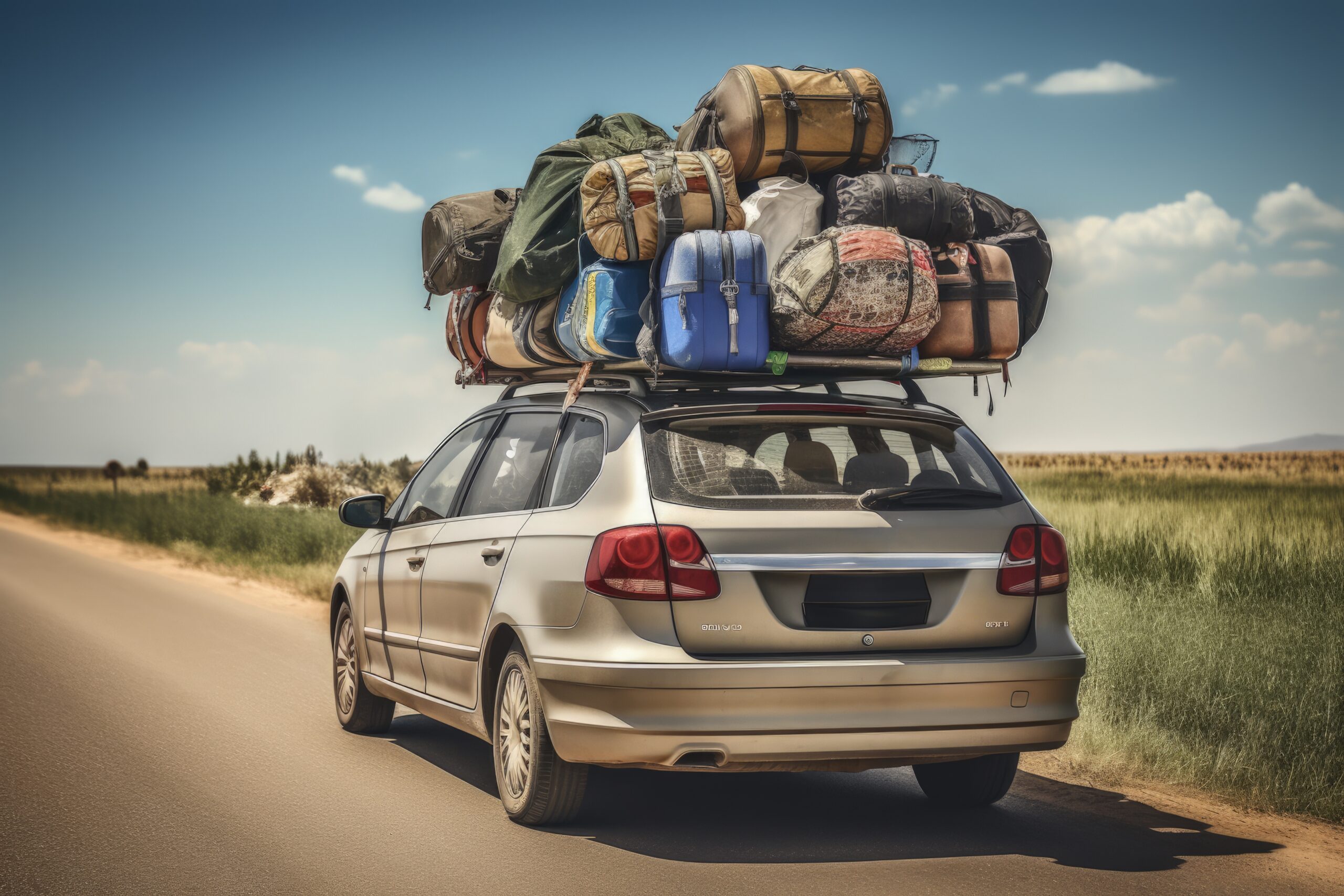 close-up-packed-car-traveling